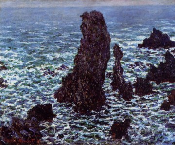 The Pyramids of Port Coton BelleIleenMer Claude Monet Oil Paintings